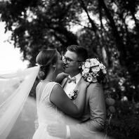 Schwarzweiß Hochzeitsfoto